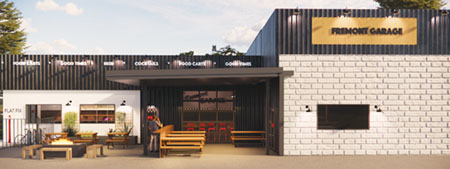 The 3D renderings of Fremont Garage were created by Catherine Faye Interiors using Sketchup and Enscape.