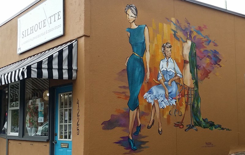 The completed mural at Silhouette on NE Fremont Street. Photo by Michael Wright.