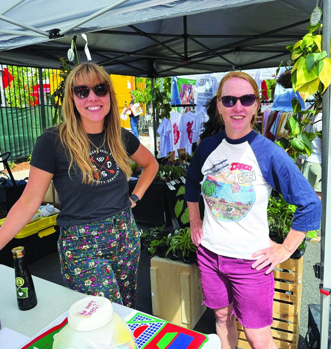BWNA hosted a booth at Fremont Fest. Board members and other association volunteers staffed the booth over several shifts. Pictured here are BWNA newsletter team members Jamie Gardner (left) and Liz Erickson. Photo by Susan Trabucco.